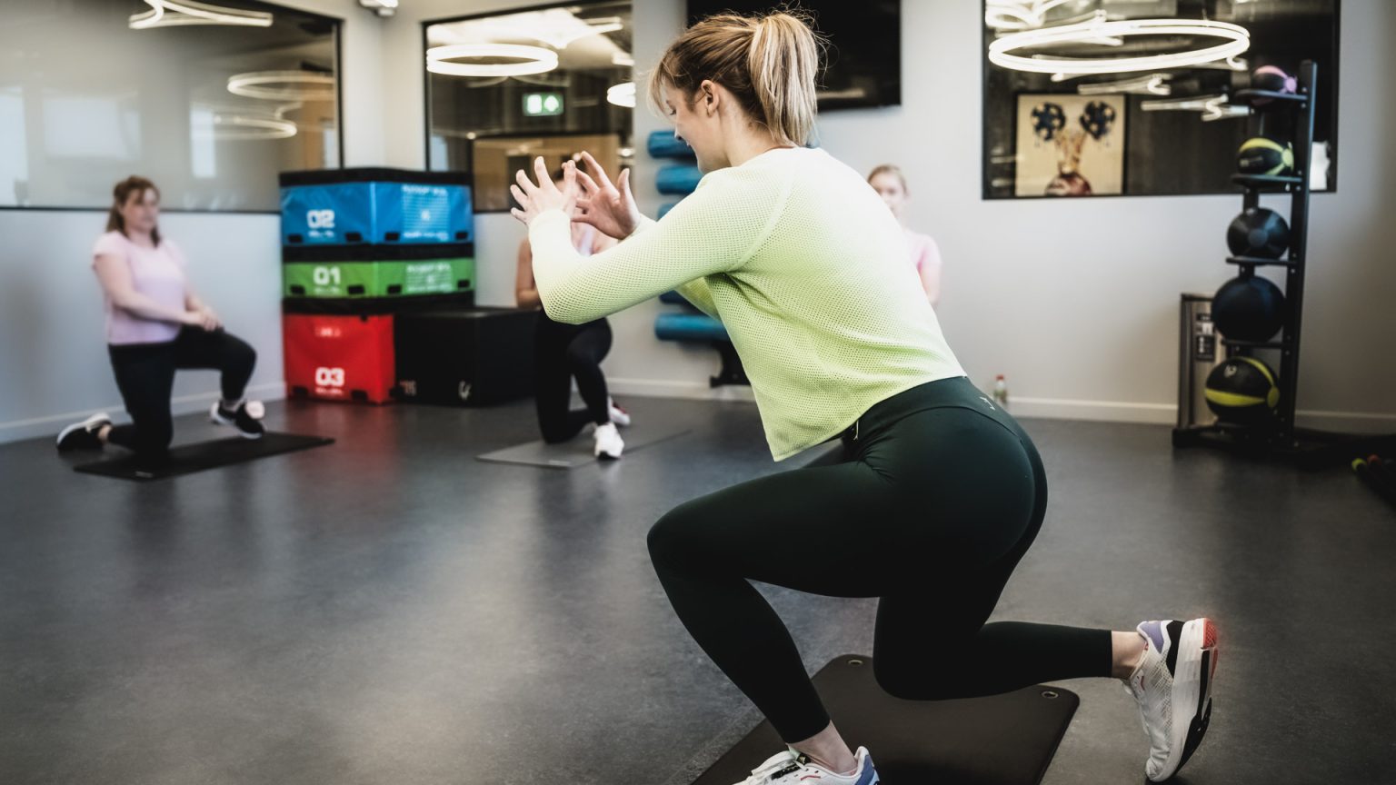 Members taking part in a studio class